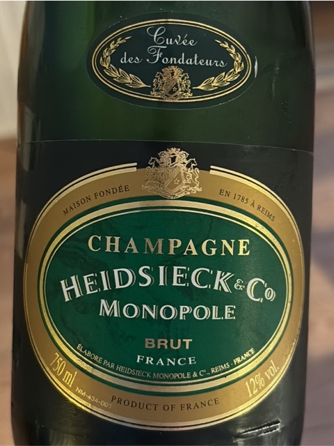 Heidsieck & Co. Monopole Cuvée des Fondateurs Brut Champagne