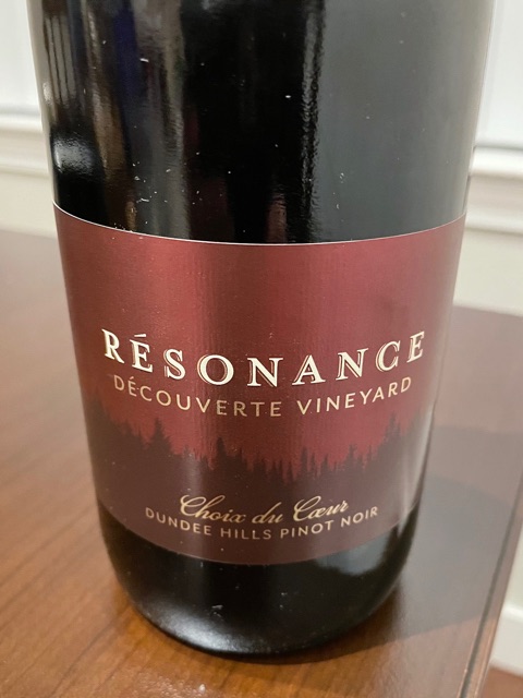 Résonance Découverte Vineyard Choix du Coeur Pinot Noir Vivino
