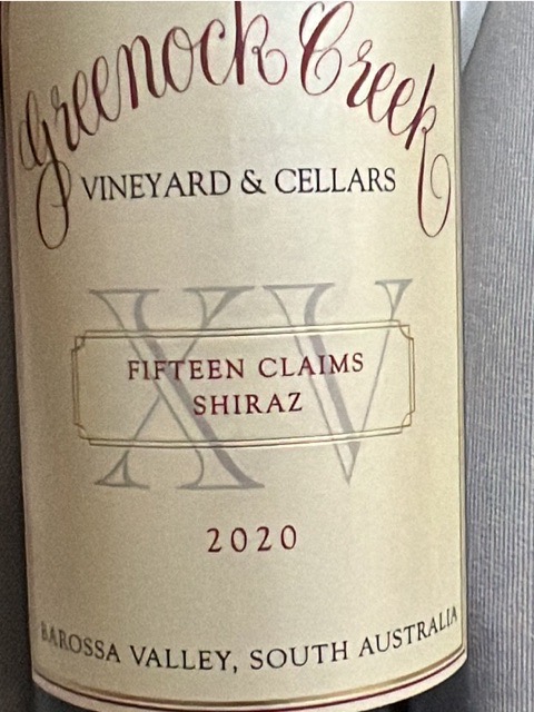 Greenock Creek Fifteen Claims Shiraz | Vivino English