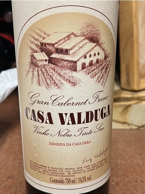 Reserva Da Casa Para Gran Cabernet Franc