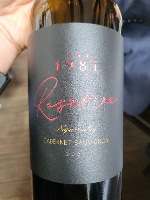 Lot 1981 Reserve Cabernet Sauvignon