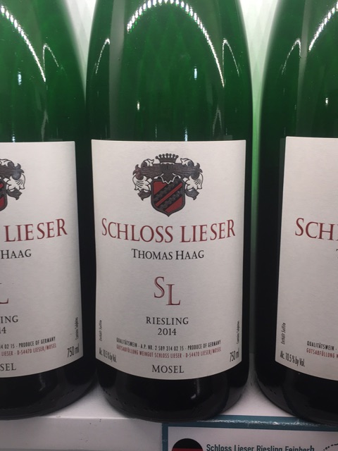 Schloss Lieser Riesling Feinherb 2014 wine label