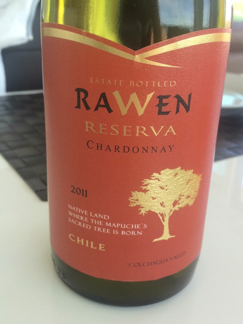 Ravanal Rawen Reserva Chardonnay 2008 wine label