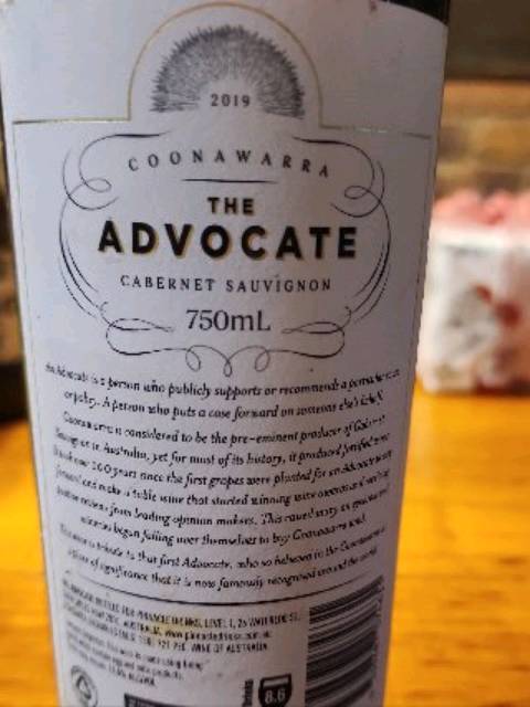 The Advocate Cabernet Sauvignon Vivino English