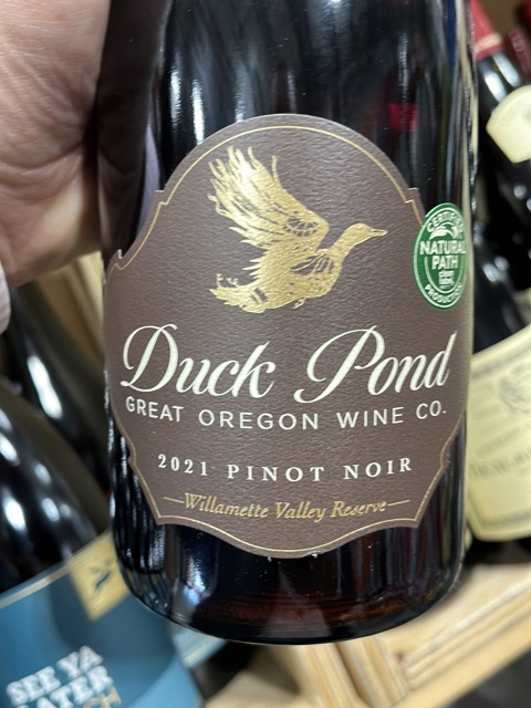 Duck Pond Willamette Pinot Duck Pond Natural Pinot Noir 2020 750ml