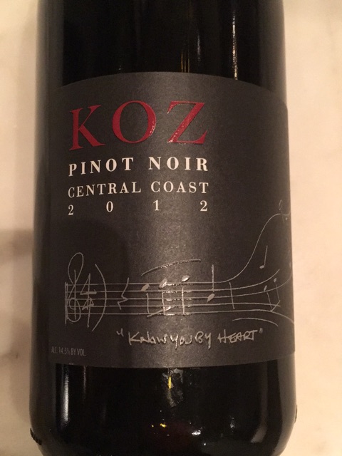 Koz Central Coast Pinot Noir