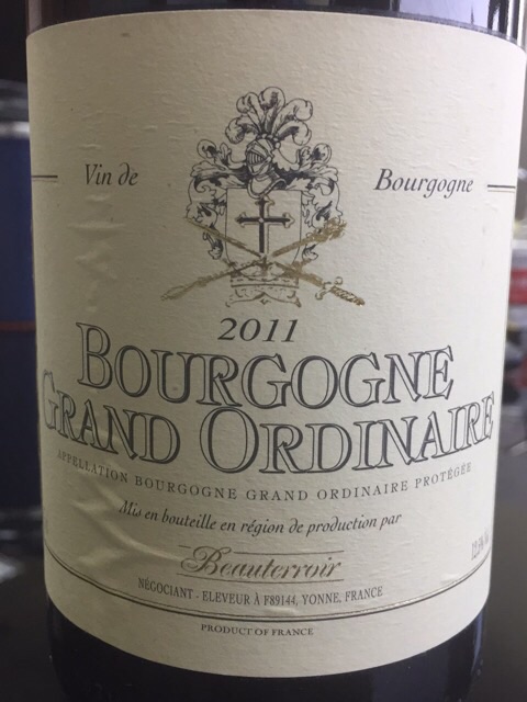 ワイン Bourgogne Grand Ordinaire Bernard Van Berg, Bourgogne Grand Ordinaire En Busigny Rouge