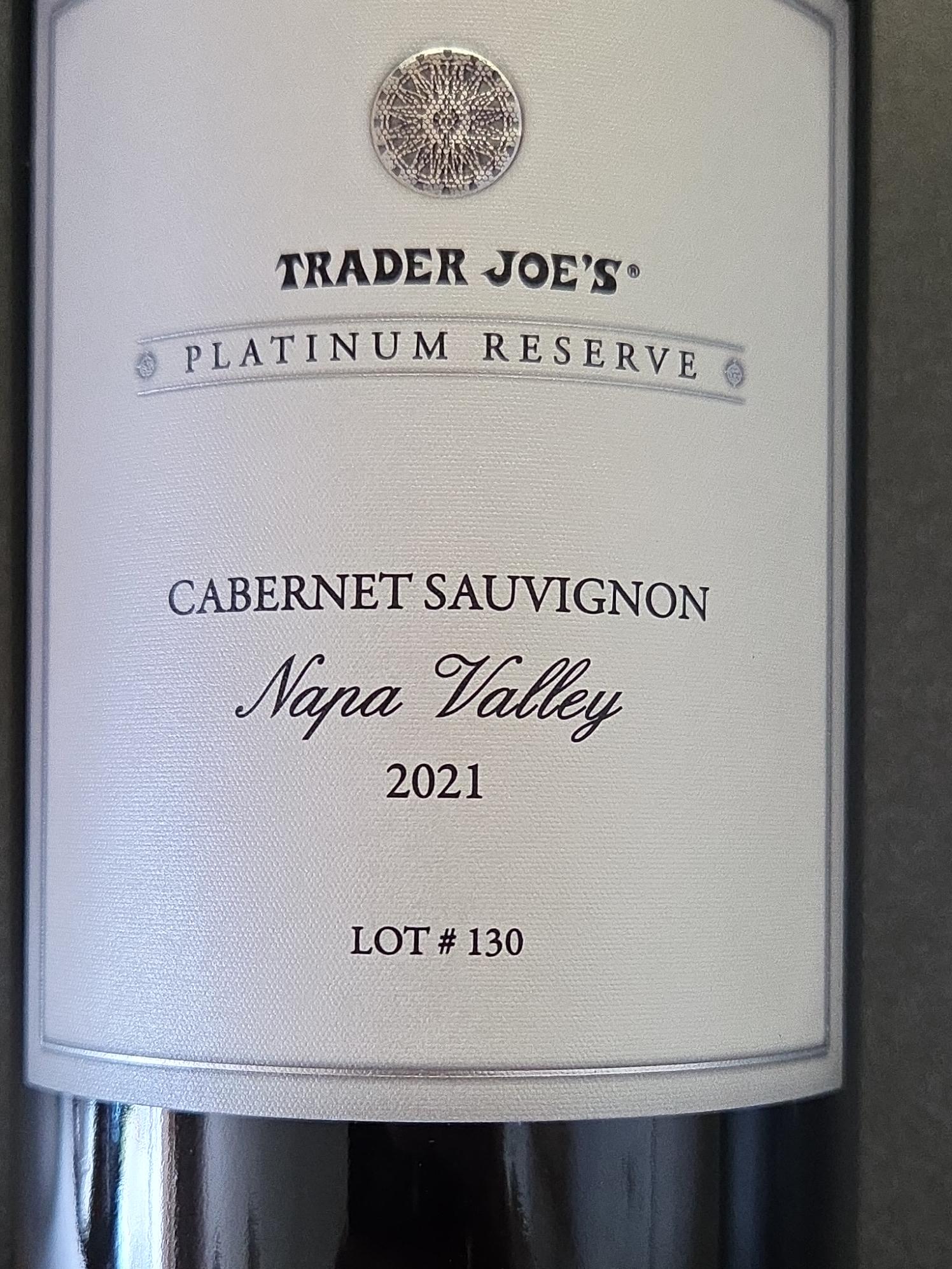 Trader Joe's Platinum Reserve ワイン2本セット Trader Joe's Platinum Reserve Cabernet Sauvignon | Vivino
