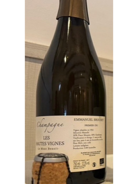 Emmanuel Brochet Les Hautes Vignes Le Mont Benoit Extra Brut