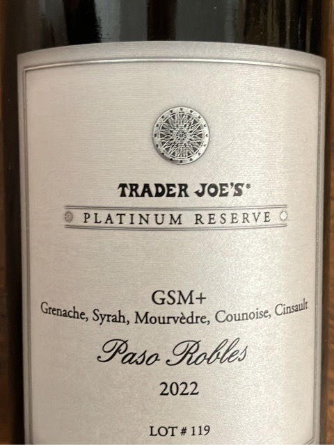 Trader Joe's Platinum Reserve Lot #119 GSM | Vivino English