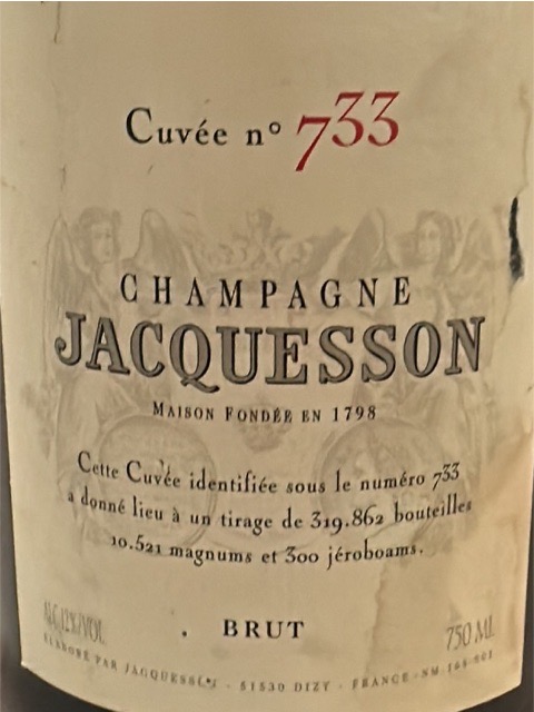 その他 LV 2013 CHAMPAGNE Jacquesson Cuvée No. 733 Brut Champagne | Vivino Nederland