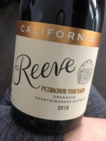 Reeve Petrichor Vineyard Grenache