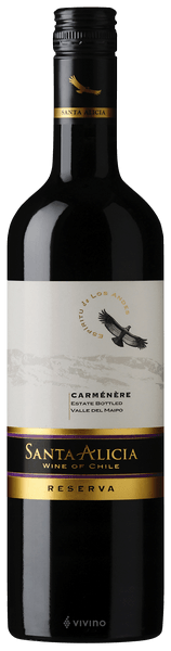 ワイン Santa Alicia Carmenere Reserva 750ml Santa Alicia Reserva Carménère | Vivino English