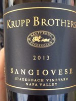 Krupp Brothers Sangiovese (Stagecoach Vineyard)