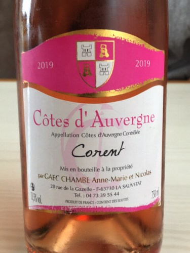 Chambe Anne Marie et Nicolas Côtes d'Auvergne Corent Rosé | Vivino US