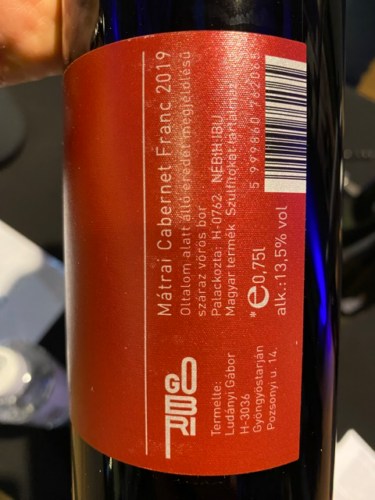 GoBri Mátrai Cabernet Franc | Vivino US