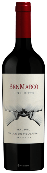 Vinho Benmarco Wine Tinto Seco Argentina Sin Límites Malbec 2019 750ml