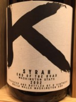 K Vintners End Of The Road Syrah
