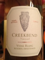 Oliver Creekbend Vineyard Vidal Blanc Reserve Sweetened