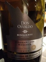 Bisquertt Family Vineyards Don Osvaldo Reserve Viognier