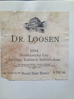 Dr. Loosen Bernkasteler Lay Riesling Kabinett Halbtrocken