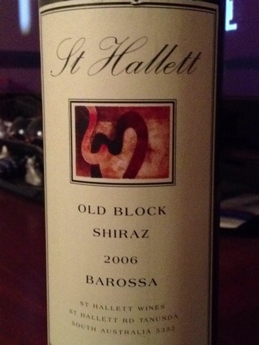 St hallett single vineyard shiraz 2013