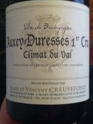 Alain et Vincent Creusefond Auxey-Duresses 1er Cru 'Clos du Val