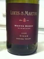 Louis M. Martini Monte Rosso Vineyard Syrah