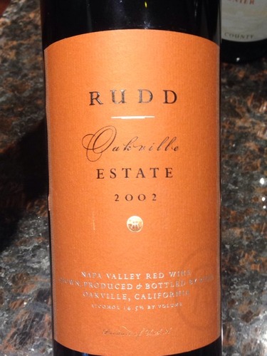 rudd oakville estate red 2002 wine info rudd oakville estate red 2002 wine info