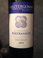 Vesztergombi Remete Bor Kékfrnkos