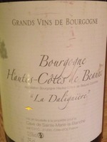 Cave de Sainte-Marie-La-Blanche La Dalignière Bourgogne Hautes-Côtes de Beaune