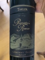 Takler Proprietor's Reserve Cabernet Franc