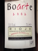 Altanza Rioja Boarte