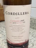 Miguel Torres Chile Cordillera Reserva Privada Carmenère - Syrah - Petit Verdot