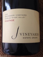 J Vineyards Backdoor Vineyard Pinotage
