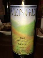 Venge Vineyards Syrah Family Reserve
