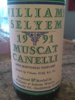 Williams Selyem Leno Martinelli Vineyard Muscat Canelli