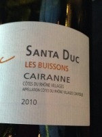 Domaine Santa Duc Côtes du Rhône Villages Cairanne Les Buissons
