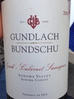 Gundlach Bundschu Shiraz - Cabernet Sauvignon