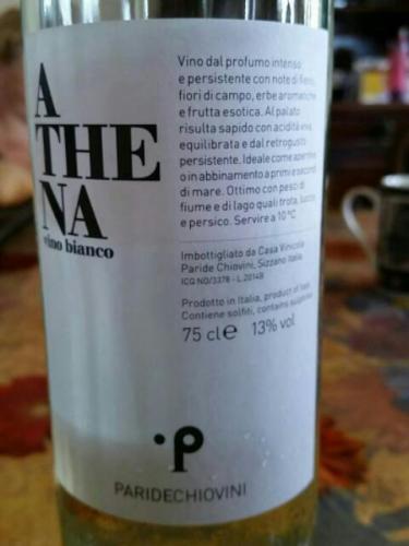 Paride Chiovini Athena Bianco | Vivino English