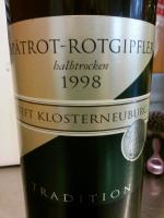 Stiftskellerei Klosterneuburg Spätrot Rotgipfler Tradition Halbtrocken