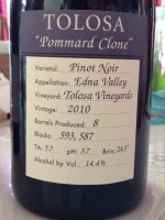 Tolosa Pommard Clone Pinot Noir
