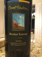 Carol Shelton Bacchus Laureate Reserve Zinfandel