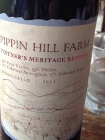 Pippin Hill Farm Vintner's Meritage Reserve