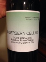 Bennett Valley Cellars Anderbern Cellars Zinfandel