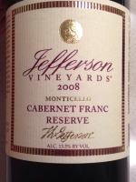 Jefferson Vineyards Reserve Cabernet Franc