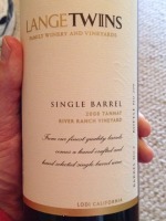 LangeTwins River Ranch Vineyard Tannat