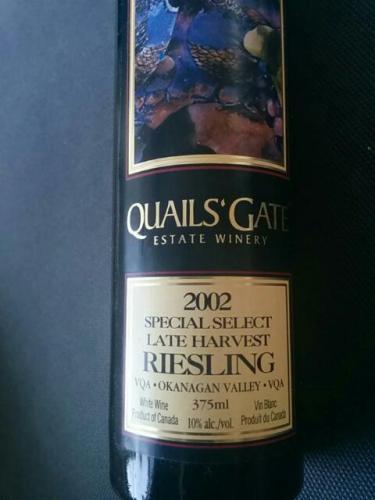 Quails' Gate Select Late Harvest Riesling | Vivino US