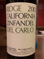 Ridge Vineyards Del Carlo Zinfandel