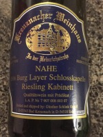 Günther Schlink Kreuznacher Weinhaus Burg layer Schlosskapelle Riesling Kabinett